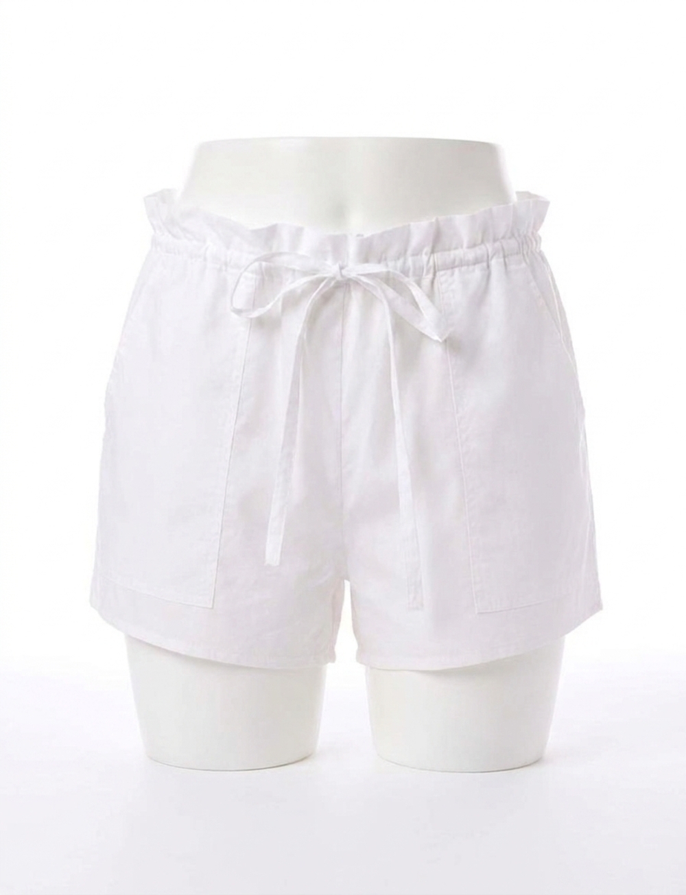 NEW COMMANDO cotton voile pleated short in white